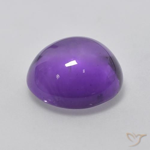 Amatista Violeta claro medio natural de 4.55 ct, Redondo, Transparente