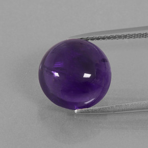 Amatista violeta natural de 4,96 ct, corte redondo, transparente