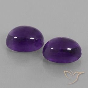 Gemas de Amatista Violeta claro medio natural de 15.79 ct, Ovalada, Transparente