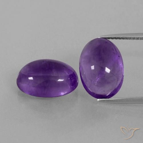 12.72ctw Natural Violeta claro medio Amatista, Ovalada, Transparente