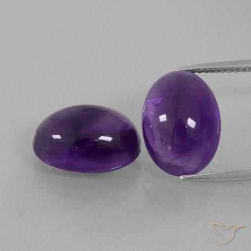 13.46ctw Natural Violeta claro medio Amatista, Ovalada, Transparente