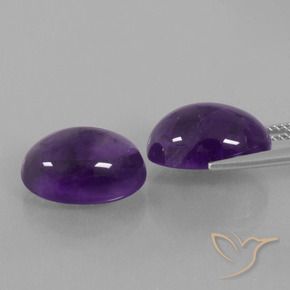 Gemas de Amatista Violeta claro medio natural de 13.46 ct, Ovalada, Transparente