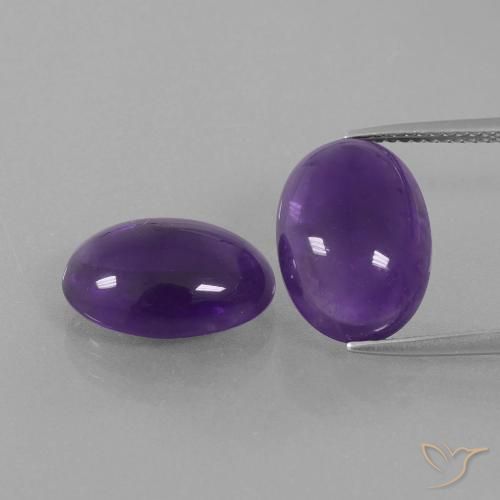 10.88ctw Natural Violeta medio Amatista, Ovalada, Transparente
