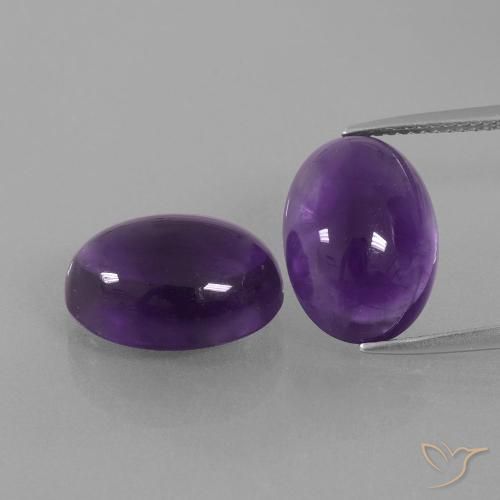 13.08ctw Natural Violeta claro medio Amatista, Ovalada, Transparente