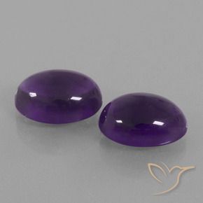 Gemas de Amatista Violeta claro medio natural de 13.08 ct, Ovalada, Transparente