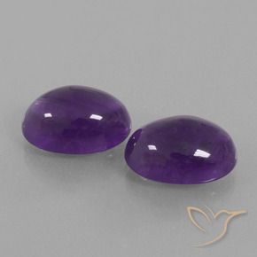 Gemas de Amatista Violeta claro medio natural de 13.17 ct, Ovalada, Transparente