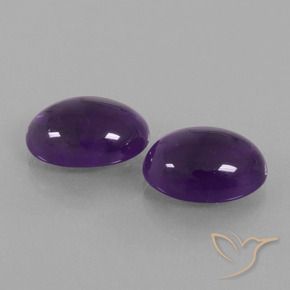 Gemas de Amatista Violeta claro medio natural de 11.60 ct, Ovalada, Transparente