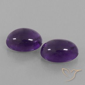 Gemas de Amatista Violeta claro medio natural de 13.47 ct, Ovalada, Transparente