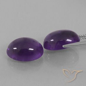 Gemas de Amatista Violeta claro medio natural de 13.47 ct, Ovalada, Transparente