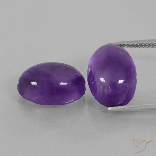 13.75ctw Natural Violeta claro medio Amatista, Ovalada, Transparente