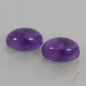 Gemas de Amatista Violeta claro medio natural de 13.75 ct, Ovalada, Transparente