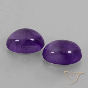 Gemas de Amatista Violeta medio natural de 13.74 ct, Ovalada, Transparente