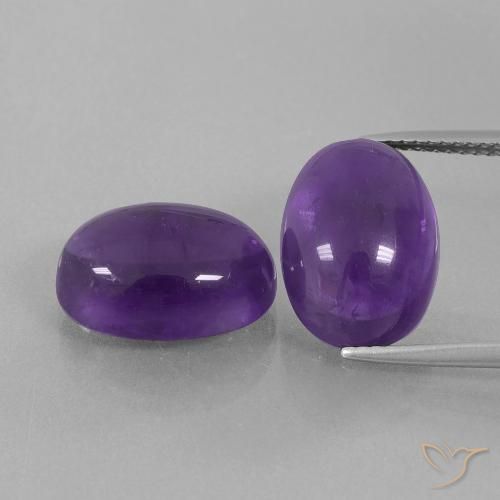 14.02ctw Natural Violeta claro medio Amatista, Ovalada, Transparente
