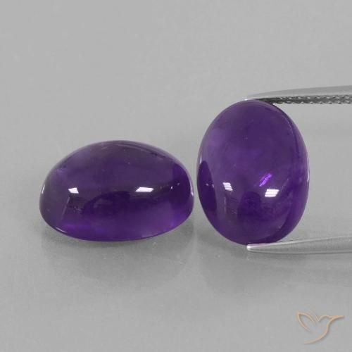 13.76ctw Natural Violeta medio Amatista, Ovalada, Transparente