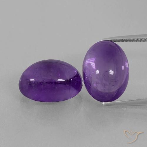 14.20ctw Natural Violeta claro medio Amatista, Ovalada, Transparente