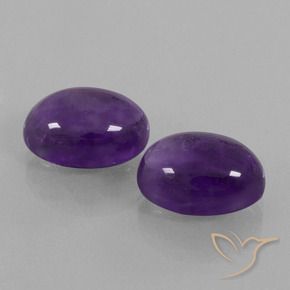 Gemas de Amatista Violeta medio natural de 14.49 ct, Ovalada, Transparente