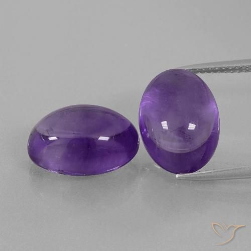 14.52ctw Natural Violeta medio Amatista, Ovalada, Transparente