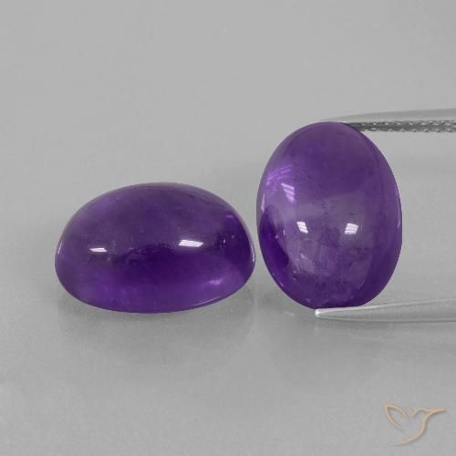 14.04ctw Natural Violeta medio Amatista, Ovalada, Transparente
