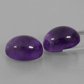 Gemas de Amatista Violeta natural de  ct, Corte Óvalo, Transparente
