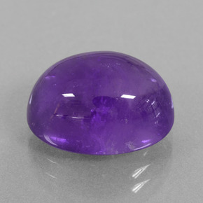 Amatista Violeta claro medio natural de 8.25 ct, Corte Óvalo, Transparente