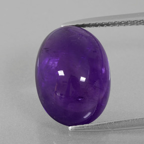 Amatista Violeta natural de 7.23 ct, Corte Óvalo, Transparente