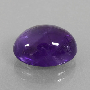 Amatista Violeta natural de 7.23 ct, Corte Óvalo, Transparente