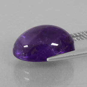 Amatista Violeta natural de 7.23 ct, Corte Óvalo, Transparente