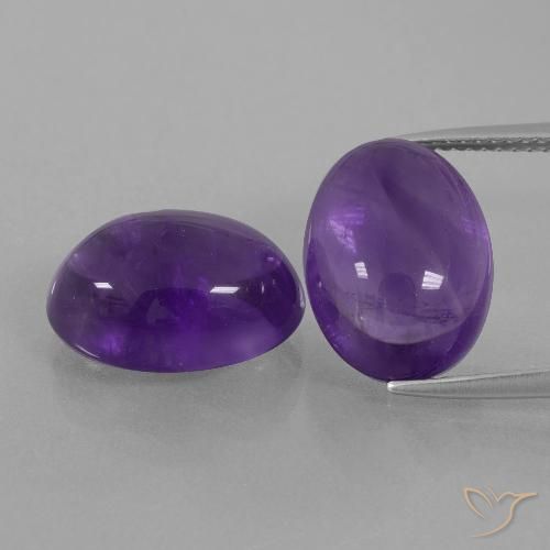13.63ctw Natural Violeta medio Amatista, Ovalada, Transparente