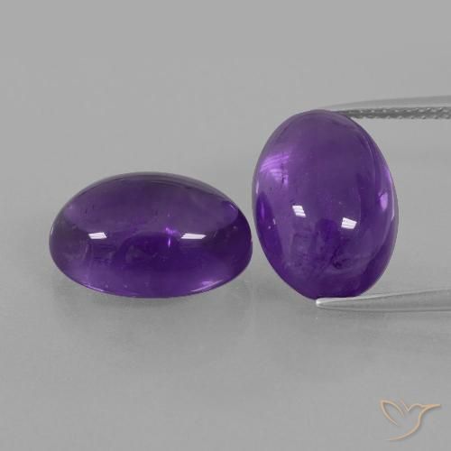 13.97ctw Natural Violeta medio Amatista, Ovalada, Transparente