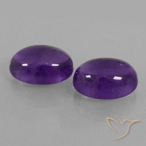 Gemas de Amatista Violeta medio natural de 13.97 ct, Ovalada, Transparente