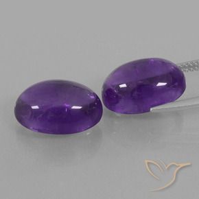 Gemas de Amatista Violeta medio natural de 13.97 ct, Ovalada, Transparente