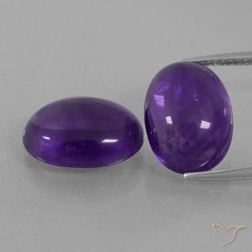 11.63ctw Natural Violeta medio Amatista, Ovalada, Transparente