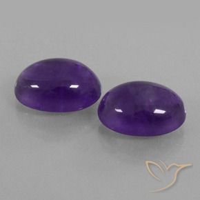 Gemas de Amatista Violeta medio natural de 12.99 ct, Ovalada, Transparente