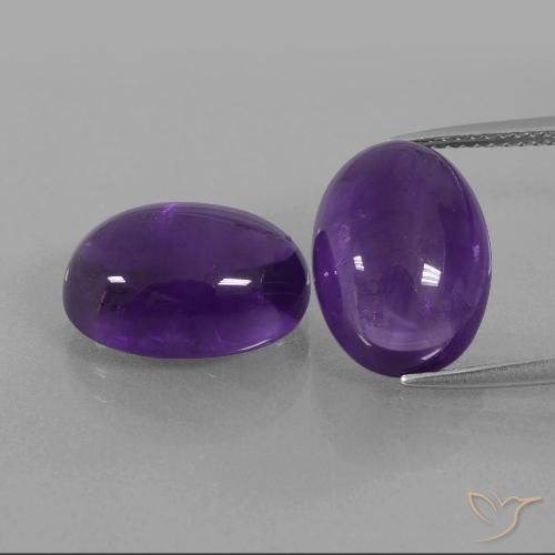 13.81ctw Natural Violeta medio Amatista, Ovalada, Transparente