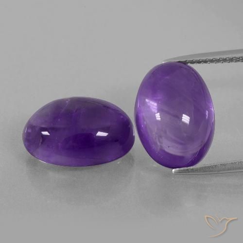 13.81ctw Natural Violeta medio Amatista, Ovalada, Transparente