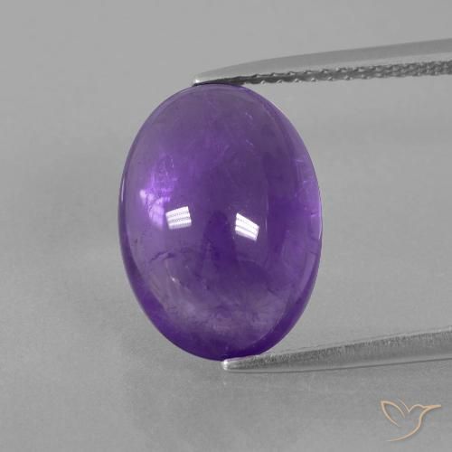 6.34ct Natural Violeta claro medio Amatista, Ovalada, Transparente