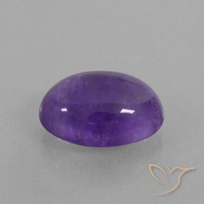 Amatista Violeta claro medio natural de 6.34 ct, Ovalada, Transparente