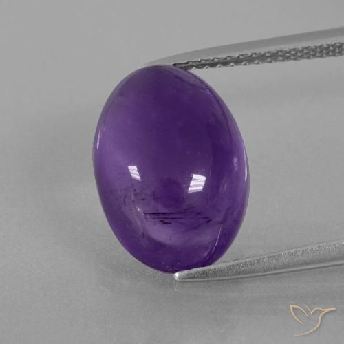 6.95ct Natural Violeta medio Amatista, Ovalada, Transparente