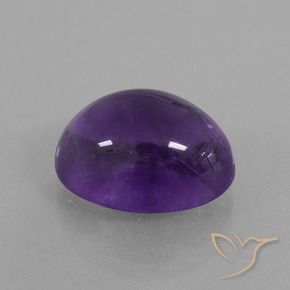 Amatista Violeta medio natural de 7.85 ct, Ovalada, Transparente
