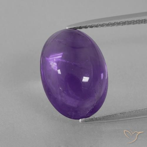 6.85ct Natural Violeta medio Amatista, Ovalada, Transparente