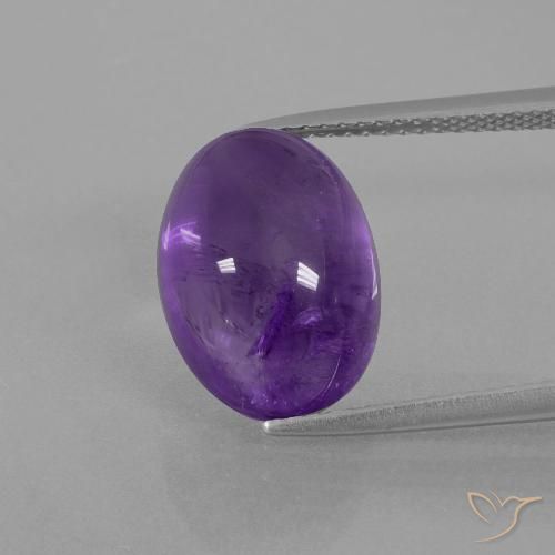7.58ct Natural Violeta medio Amatista, Ovalada, Transparente