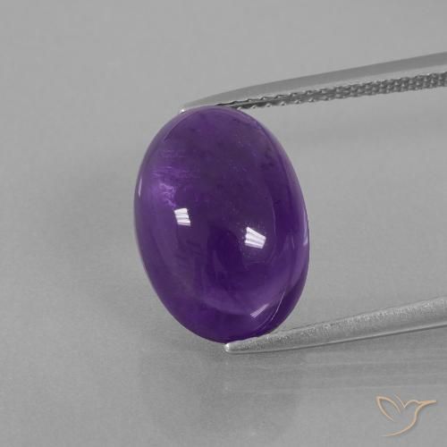 6.84ct Natural Violeta medio Amatista, Ovalada, Transparente