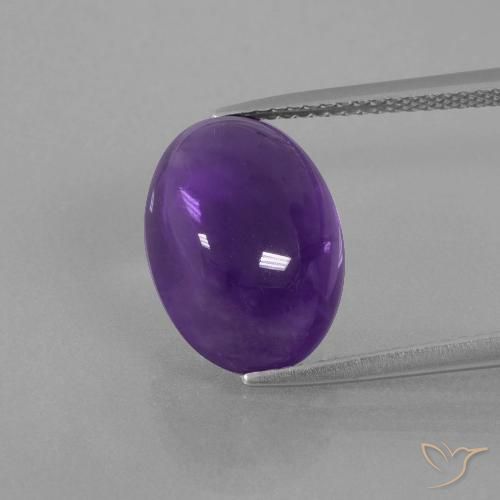 6.72ct Natural Violeta medio Amatista, Ovalada, Transparente