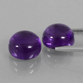 Gemas de Amatista Violeta natural de  ct, Corte Redondo, Transparente