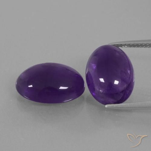 11.24ctw Natural Violeta oscuro Amatista, Ovalada, Transparente