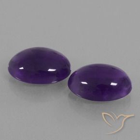 Gemas de Amatista Violeta oscuro natural de 11.24 ct, Ovalada, Transparente