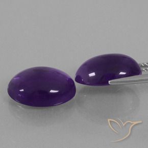 Gemas de Amatista Violeta oscuro natural de 11.24 ct, Ovalada, Transparente