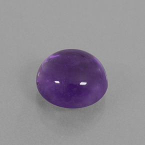 Amatista Violeta medio natural de 4.79 ct, Corte Redondo, Transparente