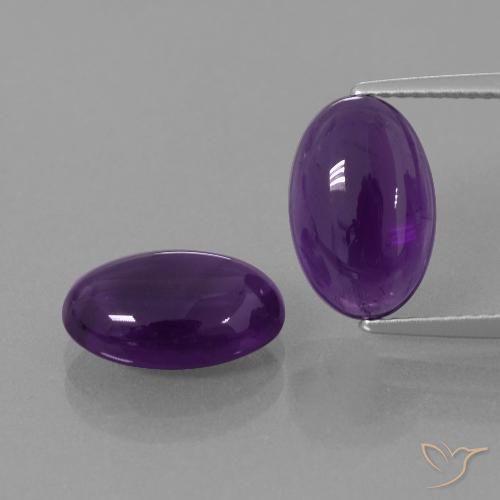 6.38ctw Natural Violeta rojizo Amatista, Ovalada, Transparente