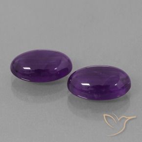 Gemas de Amatista Violeta rojizo natural de 6.38 ct, Ovalada, Transparente